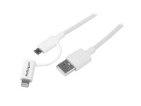 Apple Lightning Of Micro Usb-naar-usb-kabel 1 Meter Wit
