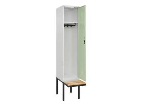 locker met bank,HxBxD 2120x400x815mm,1vak,vak B 400mm,cilinderslot
