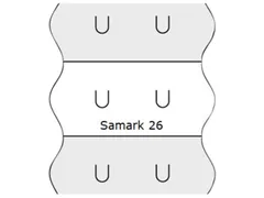 Prijsetiket 12x26mm Sato Samark afneembaar wit