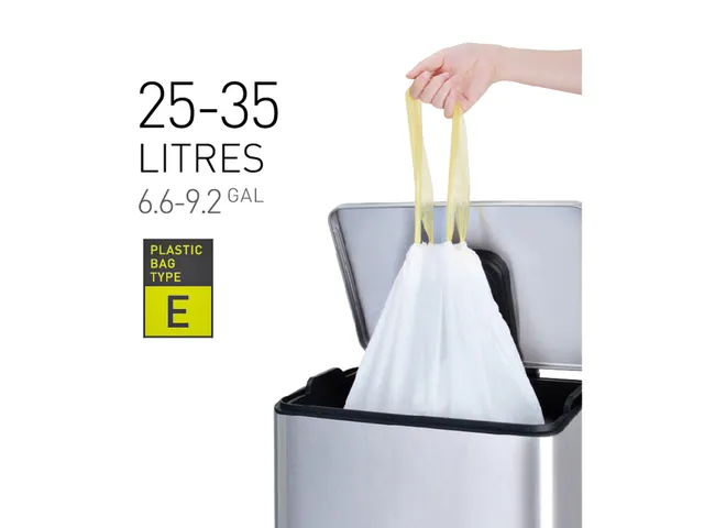Afvalzak EKO MDPE type E met trekband 55x70cm 25-35 Liter wit