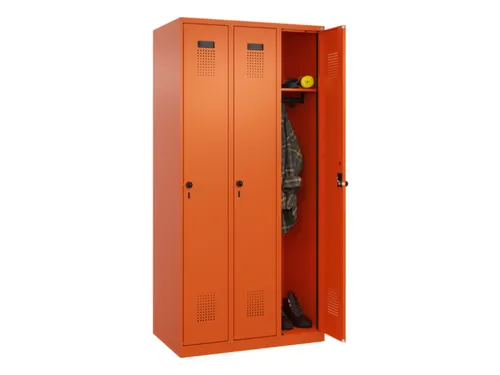 locker,HxBxD 1850x900x500mm,3vak,vak B 300mm,draaigrendel