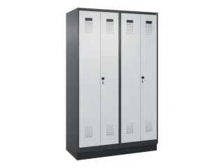 PBM-locker,HxBxD 1950x1200x500mm,4vak,vak B 300mm,draaigrendel - 2