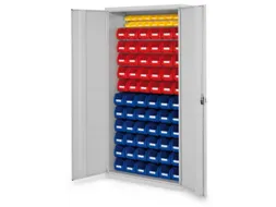 kast met sleufplaat m. bakken,HxBxD 1950x1000x410mm,82bakken PE