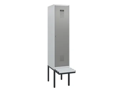 locker met bank,HxBxD 1950x400x815mm,1vak,vak B 400mm,cilinderslot