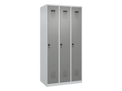 locker,HxBxD 1850x900x500mm,3vak,vak B 300mm,draaigrendel