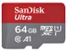 Geheugenkaart Sandisk MicroSDXC Ultra 64GB (140mb/s C10 - SDA UHS-I)