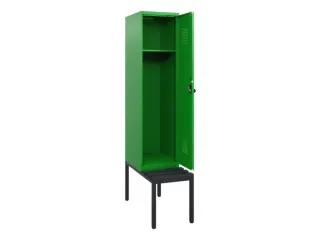 locker met bank,HxBxD 1950x400x815mm,1vak,vak B 400mm,draaigrendel - 1