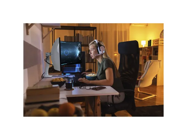 Ergotron Monitorarm HX Wit voor Curved Schermen 49 Inch