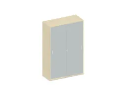Schuifdeurkast 1540x1000x430mm Romp Esdoorn Decor Front Lichtgrijs
