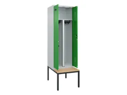 PBM-locker met bank,HxBxD 2120x600x815mm,2vak,vak B 300mm