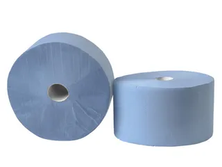 Poetsrol verlijmd blauw 2-laags 2 rol 360m - 3