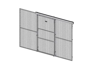 schuifdeur,v. scheidingswandsysteem,HxB 2200x2800mm,hangslot,staal - 7