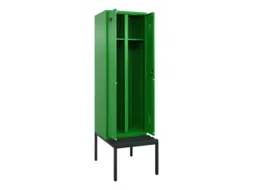 locker met bank,voor scheiding van kleding,HxBxD 2120x600x815mm,2vak