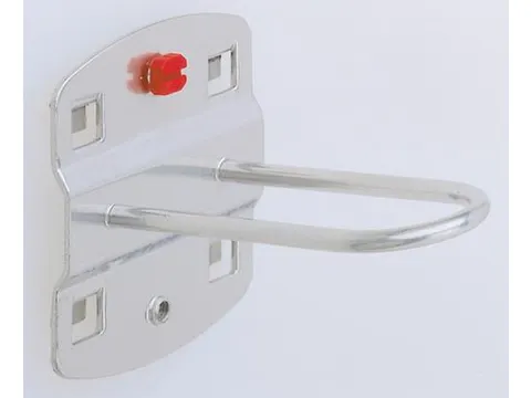 ronde houder,v. perfoplaat,LxB 65x25mm,RAL7016