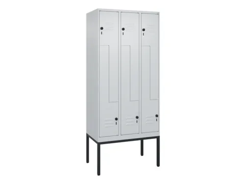 Z-garderobekast,HxBxD 2120x900x500mm,vak B 150/300mm,draaigrendel