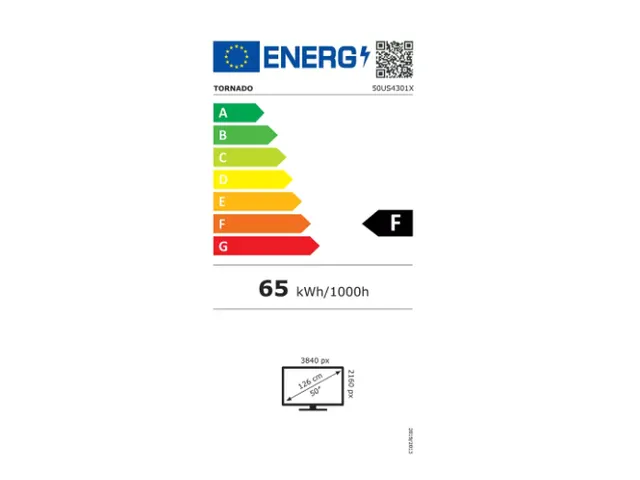 50US4301X Tornado 50'' (127cm) UHD Frameless Smart TV