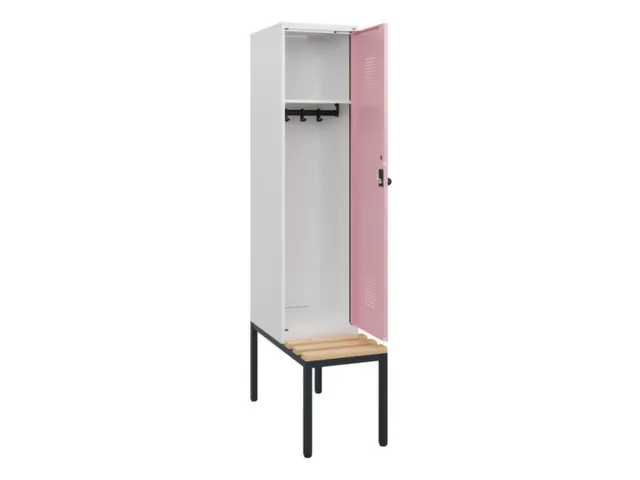 locker met bank,HxBxD 1950x400x815mm,1vak,vak B 400mm,draaigrendel