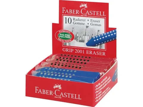 gum Faber-Castell GRIP 2001 assorti display 10 stuks