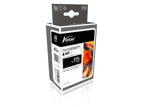 As16034 Astar Hp 62Xl Oj Inkt 3-Kleuren Hc Rebuilt 415Pagina's Zonder