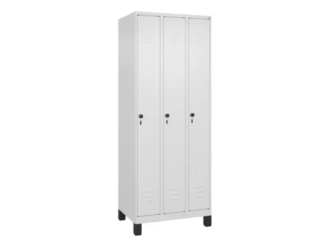 locker,HxBxD 1950x750x500mm,3vak,vak B 250mm,draaigrendel,voeten