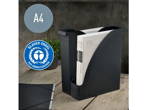 Tijdschriftcassette Leitz recycle A4 zwart