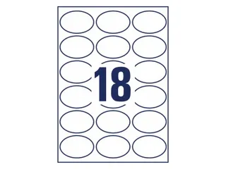 Etiket Avery L6024REV-25 ovaal 63.5x42.3mm wit 450 stuks 25 vel - 3
