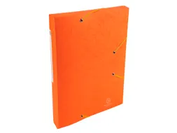 Elastomappen A4 glanskarton 3 kleppen monobloc-Oranje