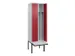 locker voor scheiding van kleding,HxBxD 2120x600x815mm,2vak