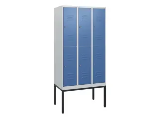 dubbeldekse locker,HxBxD 1950x900x500mm,3x2vak.,vak B 300mm,cil.-slot - 1