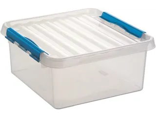 Sunware Opbergbox Q-line 18 Liter Transparant Blauw - 1