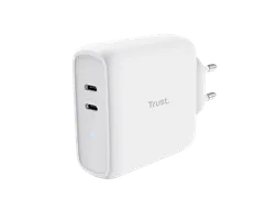 25381 TRUST Maxo Voedingsoplader 65 W USB-C 2-poort wit