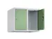 opzetkast,v. locker,2vak.,vak B 300mm,HxBxD 500x600x500mm,cilinderslot
