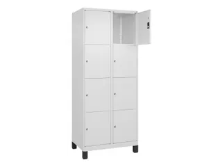 lockerkast,HxBxD 1950x800x500mm,2x4vakken,vak B 400mm,cil.-slot,voeten - 1