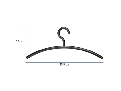 9451590 Kledinghanger MAULlena kunststof 5 stuks 45.5x1.6x19cm zwart