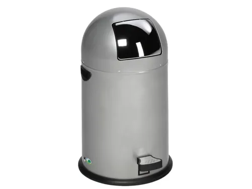 Push & Kick Afvalbak Staalplaat 22 Liter 640x355mm Met Pedaal Zilver