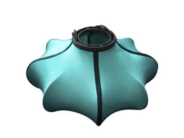 Lanterne Nextime Lumi 40 cm tissu turquoise