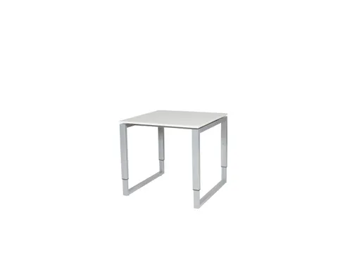 Domino Plus Bureau Hoogte Verstelbaar 800x800mm Wit 25mm Alu O-Poot