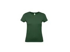 B&C #E150 dames T-shirt, flessengroen, maat L, per stuk