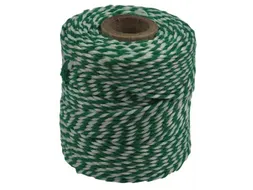 Katoentouw, groen-wit, klos van 50 g, ongeveer 45 m
