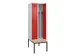 locker met bank,voor scheiding van kleding,HxBxD 2120x600x815mm,2vak