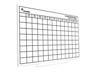 Whiteboard Rocada Skinplanner maanden 75x115cm wit gelakt - 1