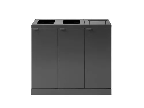 Bica Basic 887 Afvalscheidingsunit 3x45 liter Antraciet