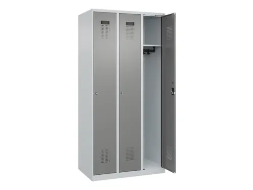 locker,HxBxD 1850x900x500mm,3vak,vak B 300mm,cil.-slot,staand op vloer