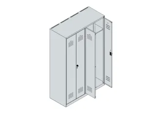 locker voor scheiding van kleding,HxBxD 1850x1200x500mm,4vak - 3