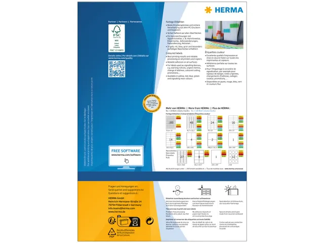 HERMA 4402 Gekleurde etiketten A4 210x297mm Rood 100 stuks