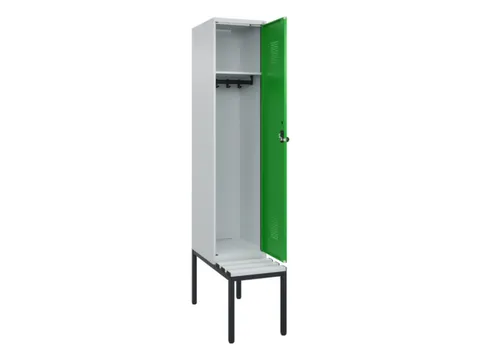 locker met bank,HxBxD 2120x400x815mm,1vak,vak B 400mm,draaigrendel