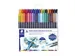 Brushpen Staedtler 3001 Marsgraphic duo 0.5-6mm blister à 36st ass