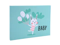 Fotoalbum 30p. wit 2 8,5x22cm BABY groen