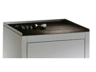 geribbelde mat,v. kast BxD 500x500mm,zelfklevend,zwart - 1