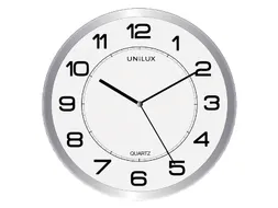 Wandklok Unilux Magnet Ø30,5cm lichtgrijs/wit cijfers